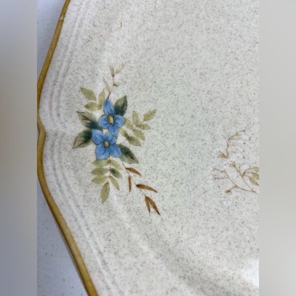 VTG Mikasa Garden Club Day Dreams Dinner Plate Blue Floral EC 461 Made In Japan - Picture 7 of 10